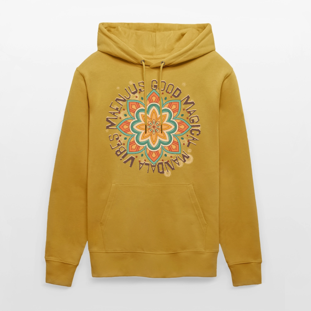 Unisex Bio-Hoodie mit MANDALA VIBES PRINT - Ocker