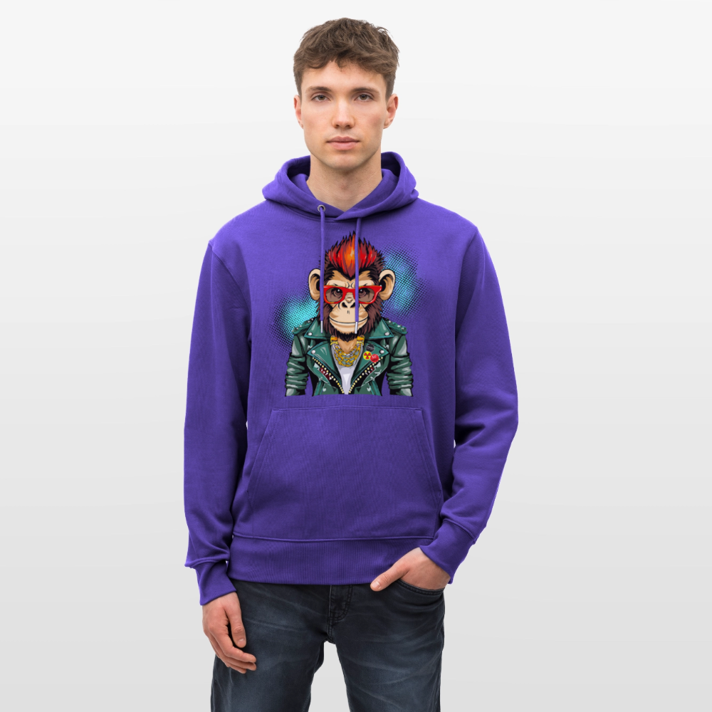 Unisex Hoodie mit MONKEY PRINT - Purple Love