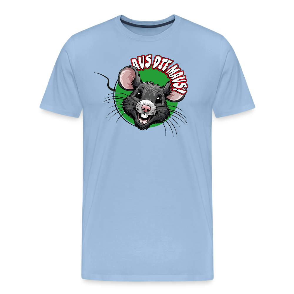 Männer Premium T-Shirt mit AUS DIE MAUS PRINT - Sky