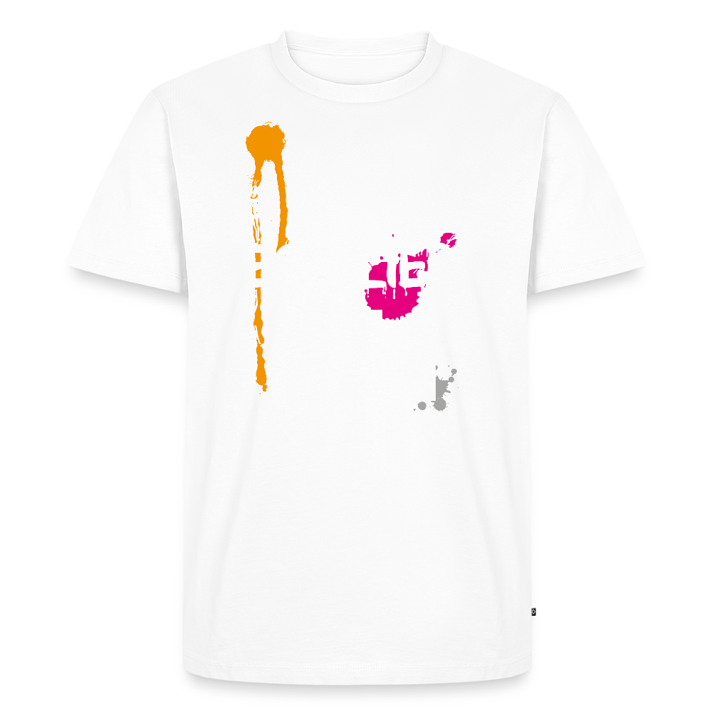 Männer Premium T-Shirt mit ES ESKALIERT EH PRINT - Weiß