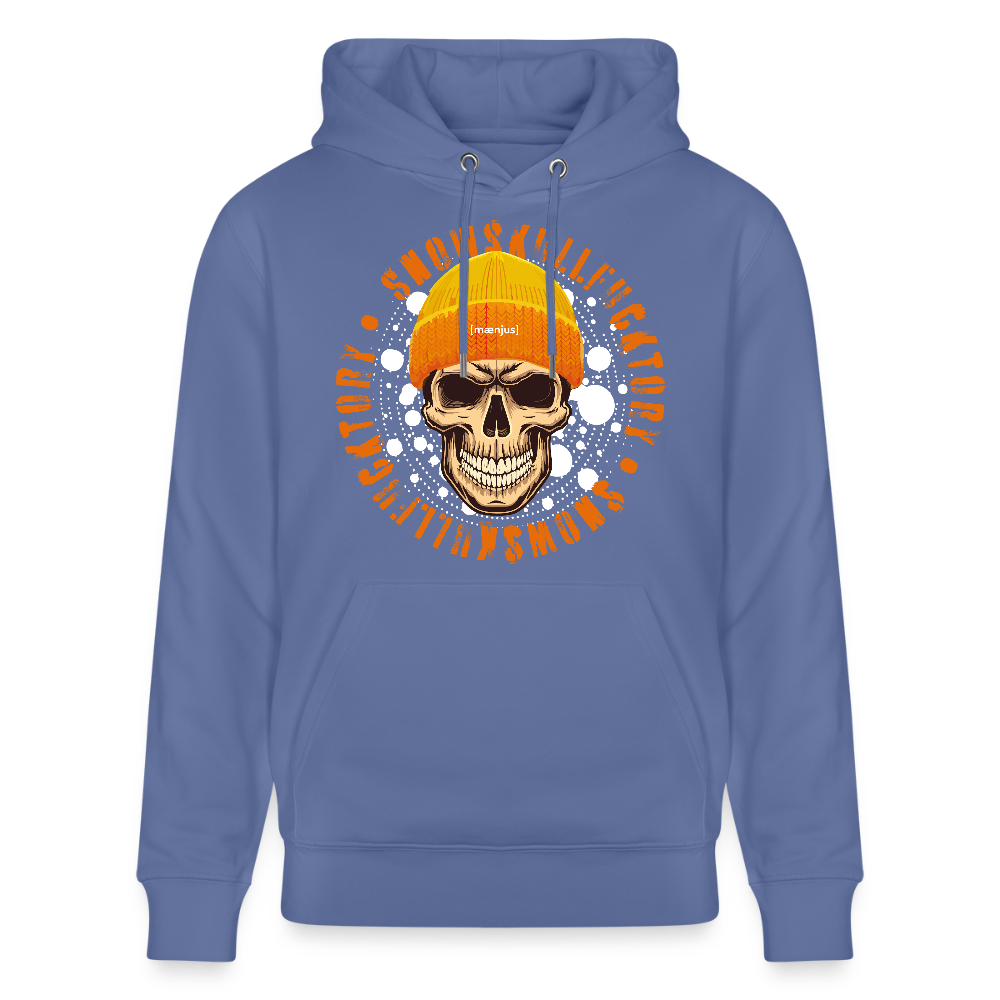 Unisex Bio-Hoodie mit SNOWSKULL FUCKTORY PRINT - Blau