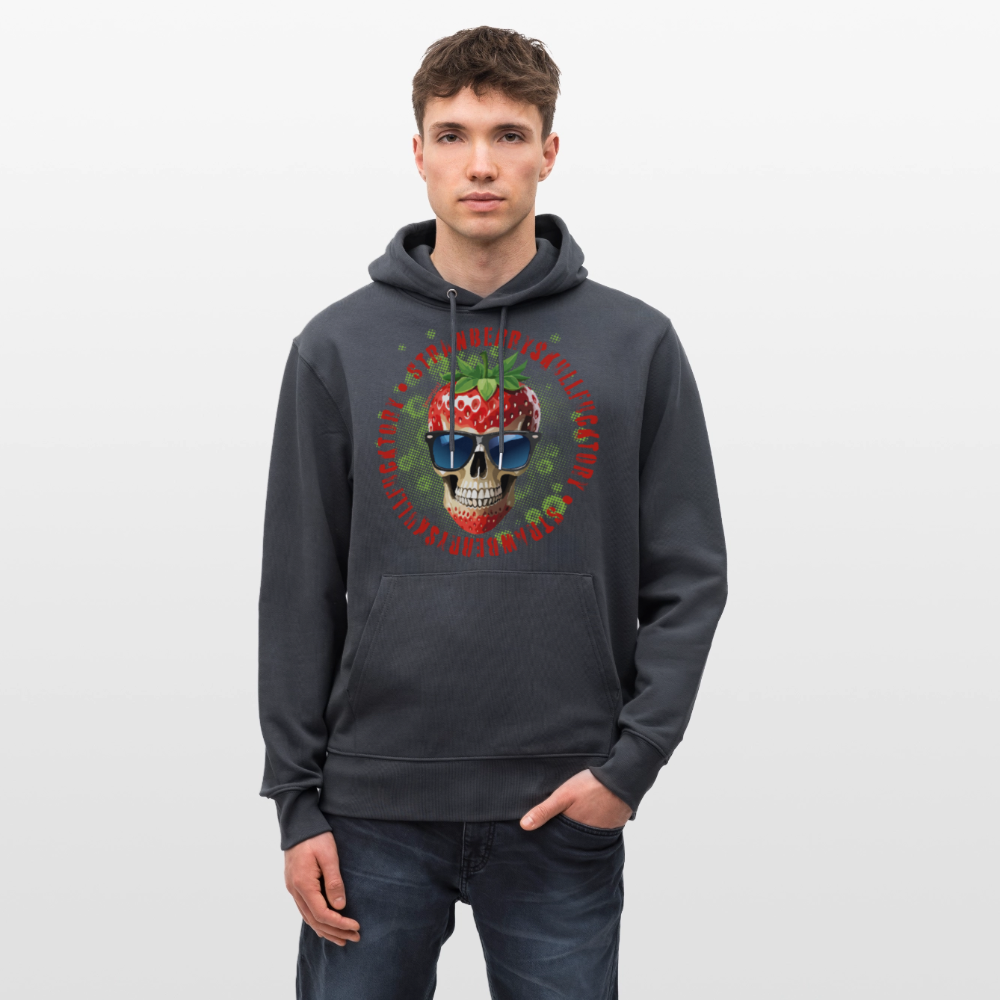 Unisex Hoodie mit STRAWBERRY SKULL PRINT - Indigoblau