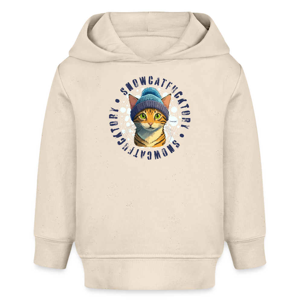 MNJS KIDS Bio Hoodie mit SNOWCATFUCKTORY PRINT - Weißgrau
