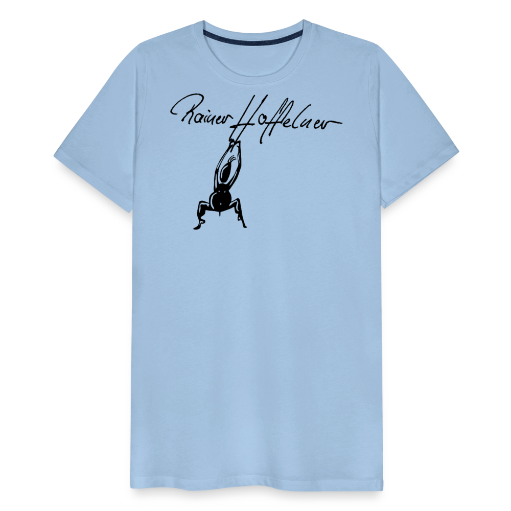 Männer Premium T-Shirt mit TUSCHEMÄNNCHEN PRINT - Sky