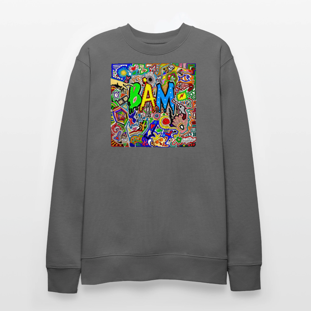 Unisex Bio-Sweatshirt mit BÄM PRINT - Anthrazit
