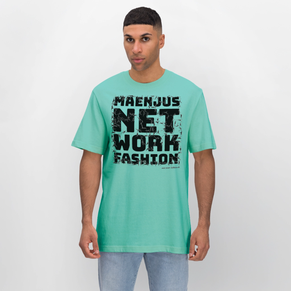 Unisex Bio-T-Shirt mit MAENJUS NETWORK FASHION PRINT - Poolblau