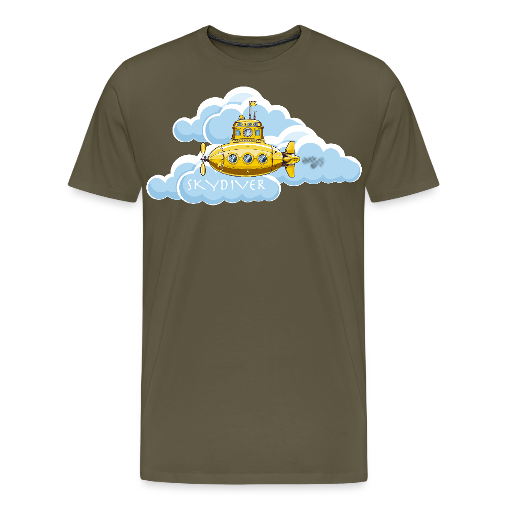 Männer Premium T-Shirt mit SKYDIVER PRINT - Khaki