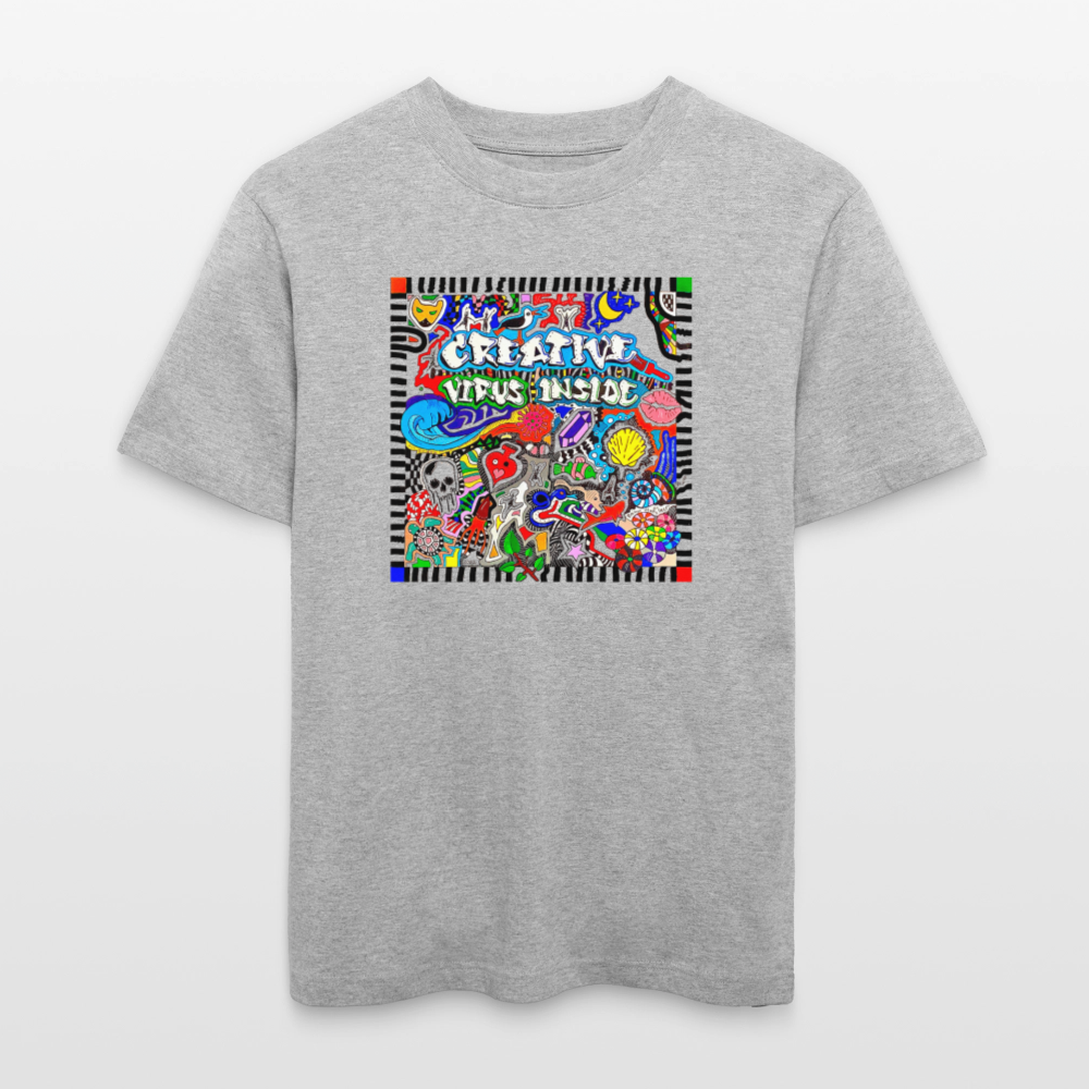 Unisex Bio-T-Shirt mit CREATIVE VIRUS INSIDE PRINT - Grau meliert