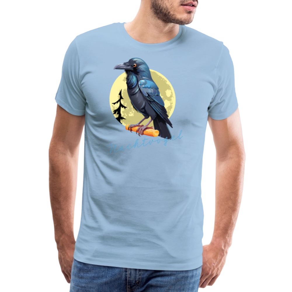 Männer Premium T-Shirt mit NACHTVOGEL PRINT - Sky
