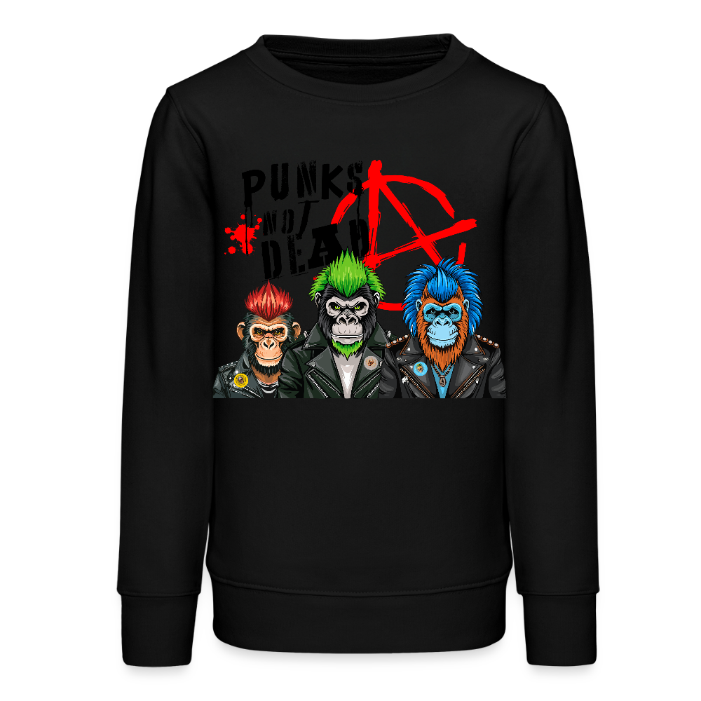 MNJS TEENS Bio Sweatshirt mit PUNKS NOT DEAD PRINT - Schwarz