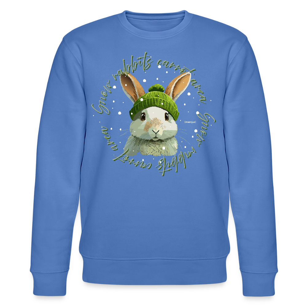 Unisex Bio-Sweatshirt mit SNOW RABBITS CARROT AREA PRINT - Blau