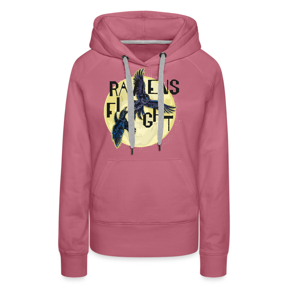 Frauen Premium Hoodie mit RAVENS FIGHT PRINT - Malve