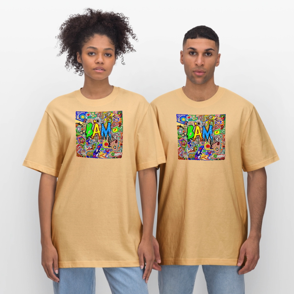 Unisex Bio-T-Shirt mit BÄM PRINT - Hellgelb