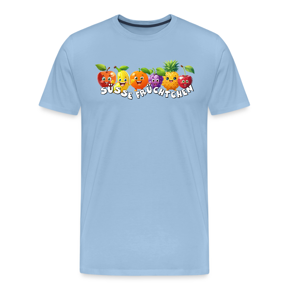 Männer Premium T-Shirt mit SÜSSE FRÜCHTCHEN PRINT - Sky