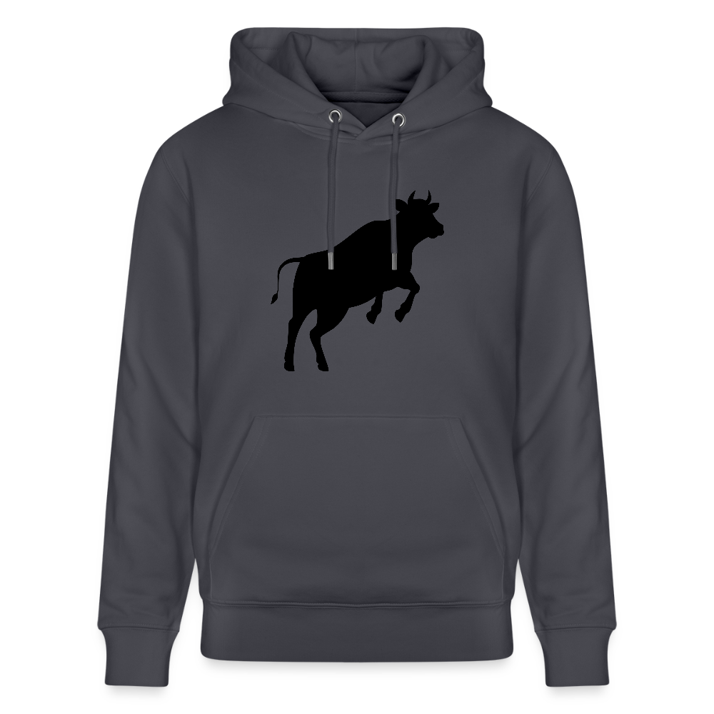 Unisex Hoodie mit JUMPING COW PRINT - Indigoblau