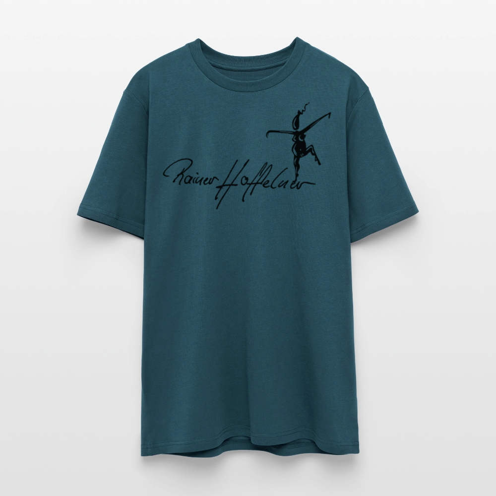 Unisex Bio-T-Shirt mit TUSCHEWEIBCHEN PRINT - Dunkles Petrol