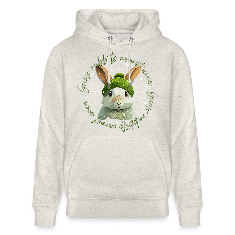 Unisex Bio-Hoodie mit SNOW RABBITS CARROT AREA PRINT - Beige meliert