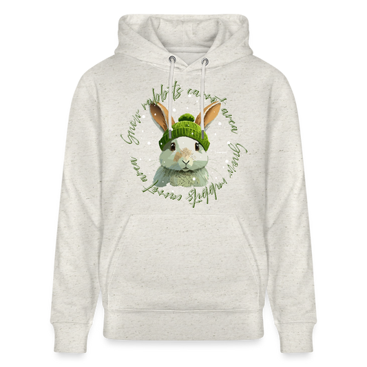 Unisex Bio-Hoodie mit SNOW RABBITS CARROT AREA PRINT - Beige meliert