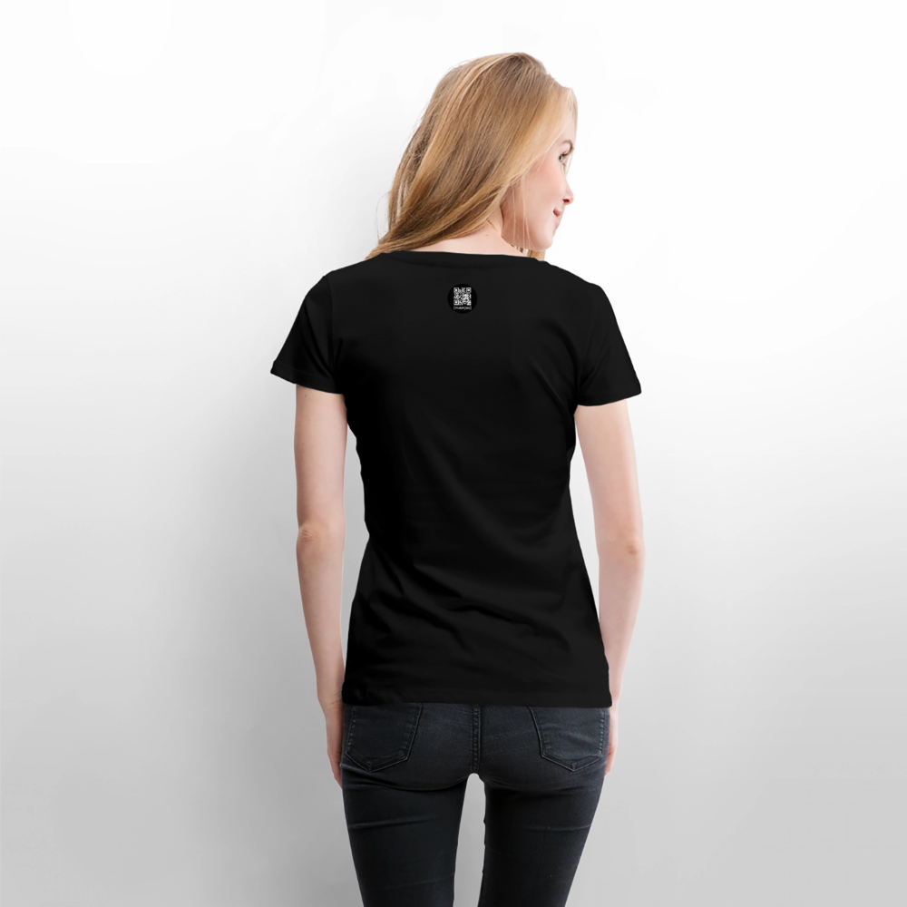 Frauen Premium T-Shirt mit OKTOBERFEST SKULL GIRL PRINT - Schwarz