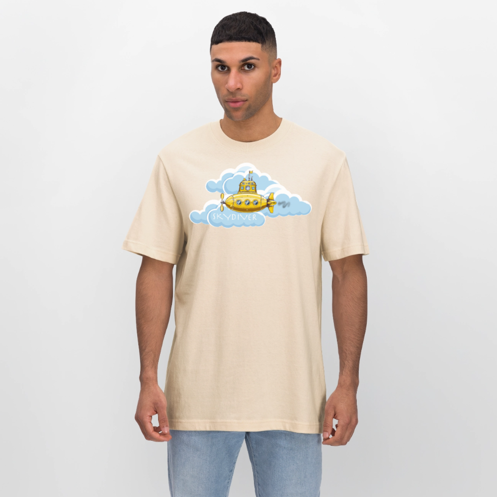 Unisex Bio-T-Shirt mit SKYDIVER PRINT - Weißgrau