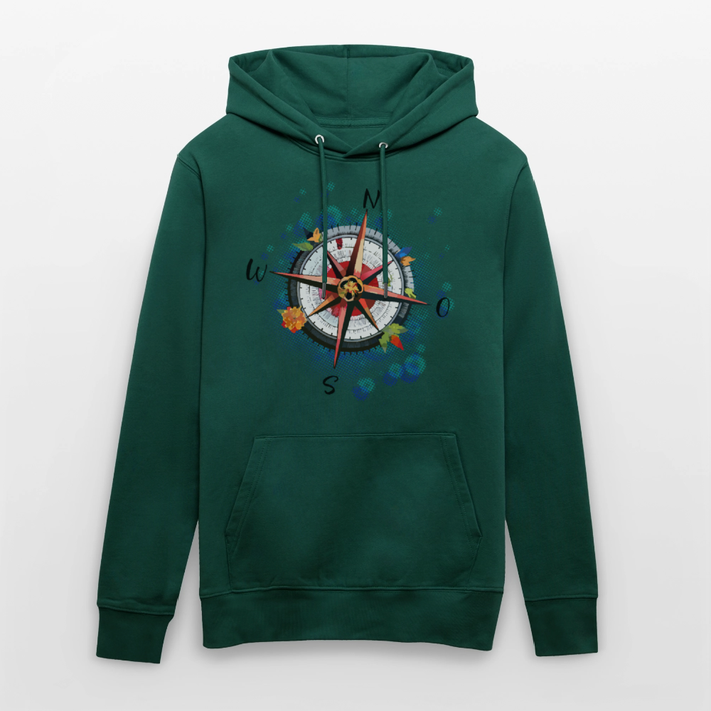 Unisex Hoodie mit WINDROSE PRINT - Forest