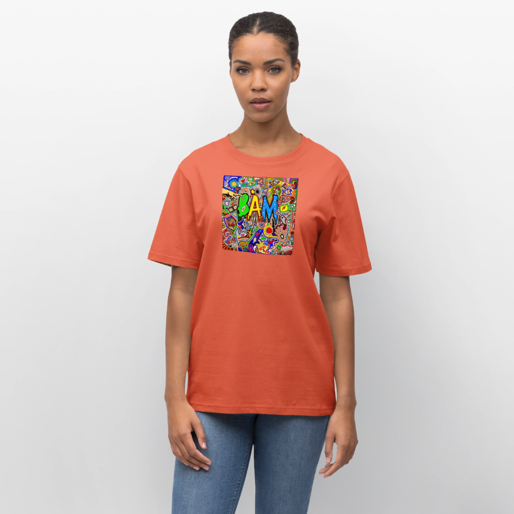 Unisex Bio-T-Shirt mit BÄM PRINT - Hellrot