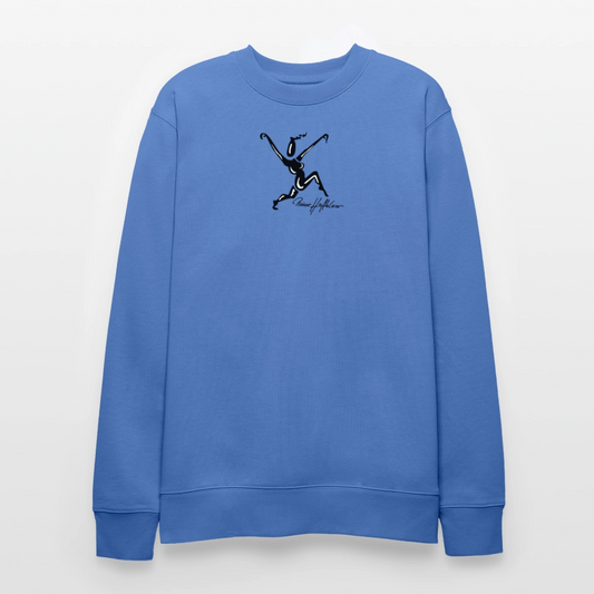 Unisex Bio-Sweatshirt mit TUSCHEWEIBCHEN PRINT - Blau