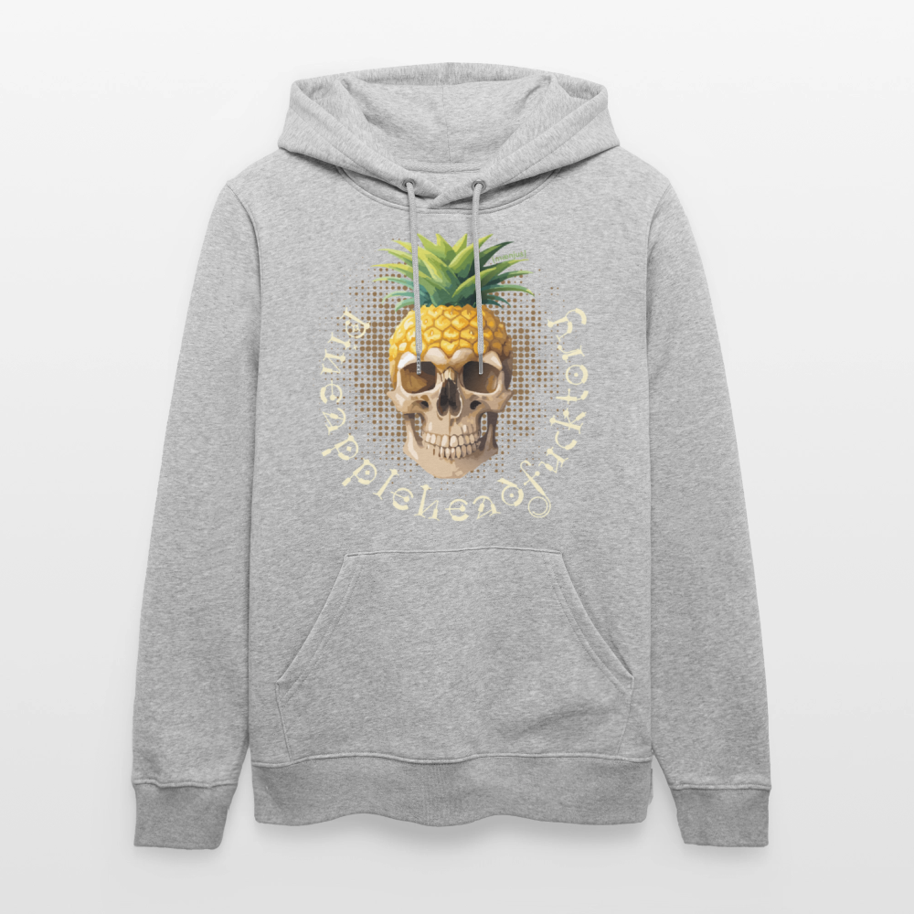 Unisex Hoodie mit PINEAPPLE SKULL PRINT - Grau meliert