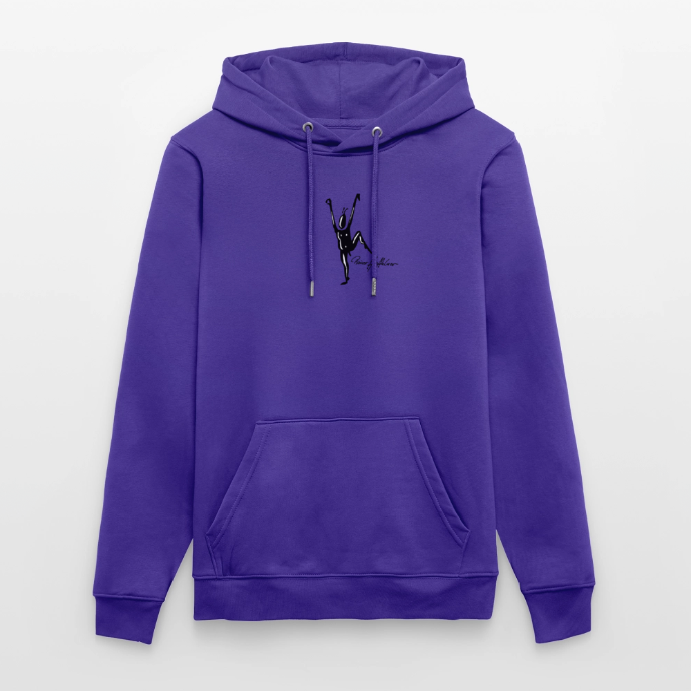 Unisex Bio-Hoodie mit TUSCHEMÄNNCHEN PRINT - Purple Love