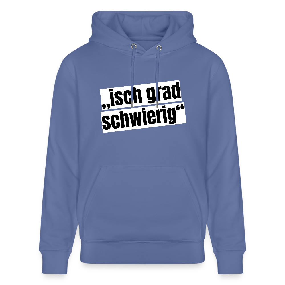 Unisex Hoodie mit ISCH GRAD SCHWIERIG PRINT - Blau