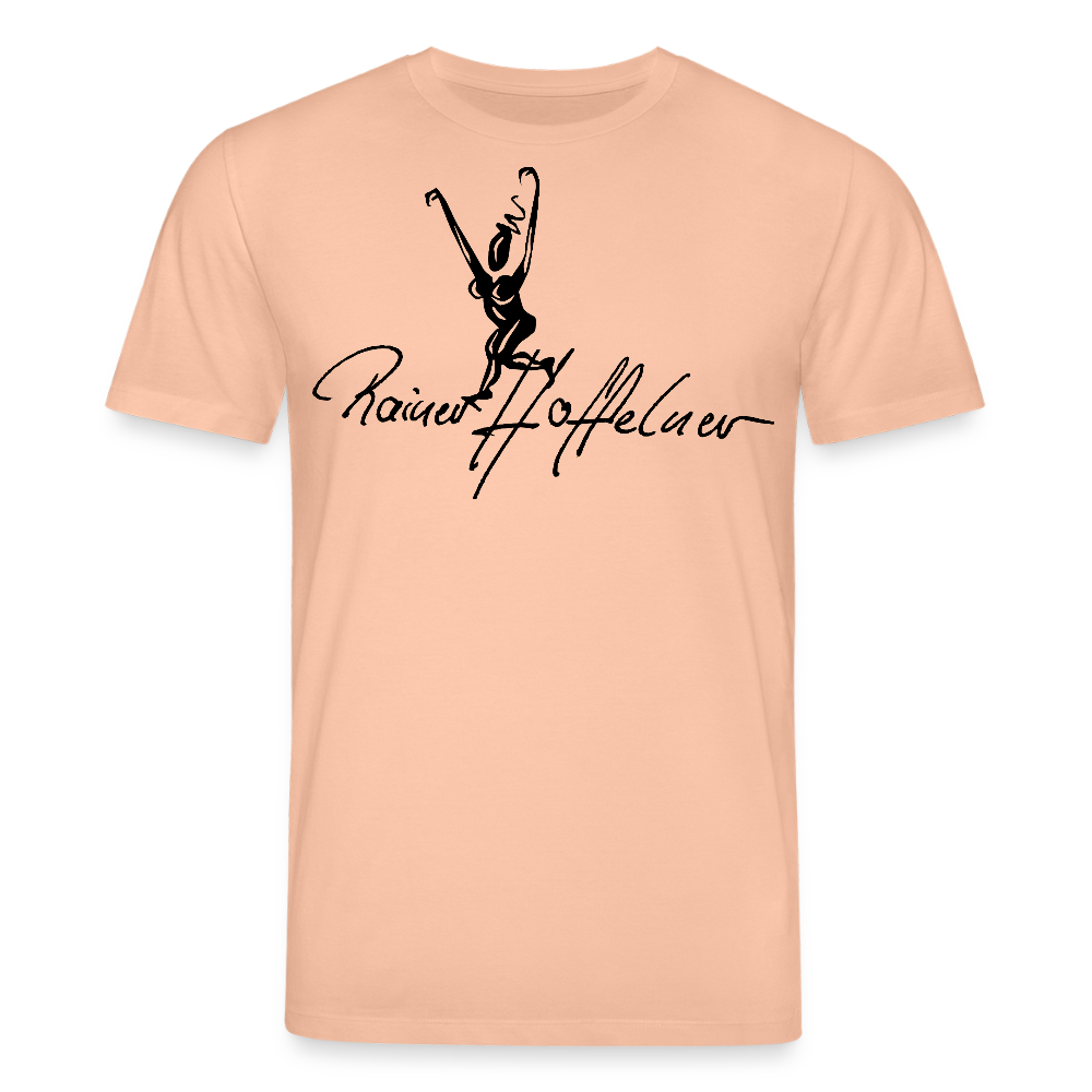 Unisex Bio-T-Shirt mit TUSCHEWEIBCHEN PRINT - Pfirsich