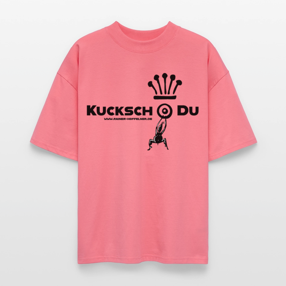 Oversized Unisex T-Shirt mit KUCKSCH DU PRINT - Pink