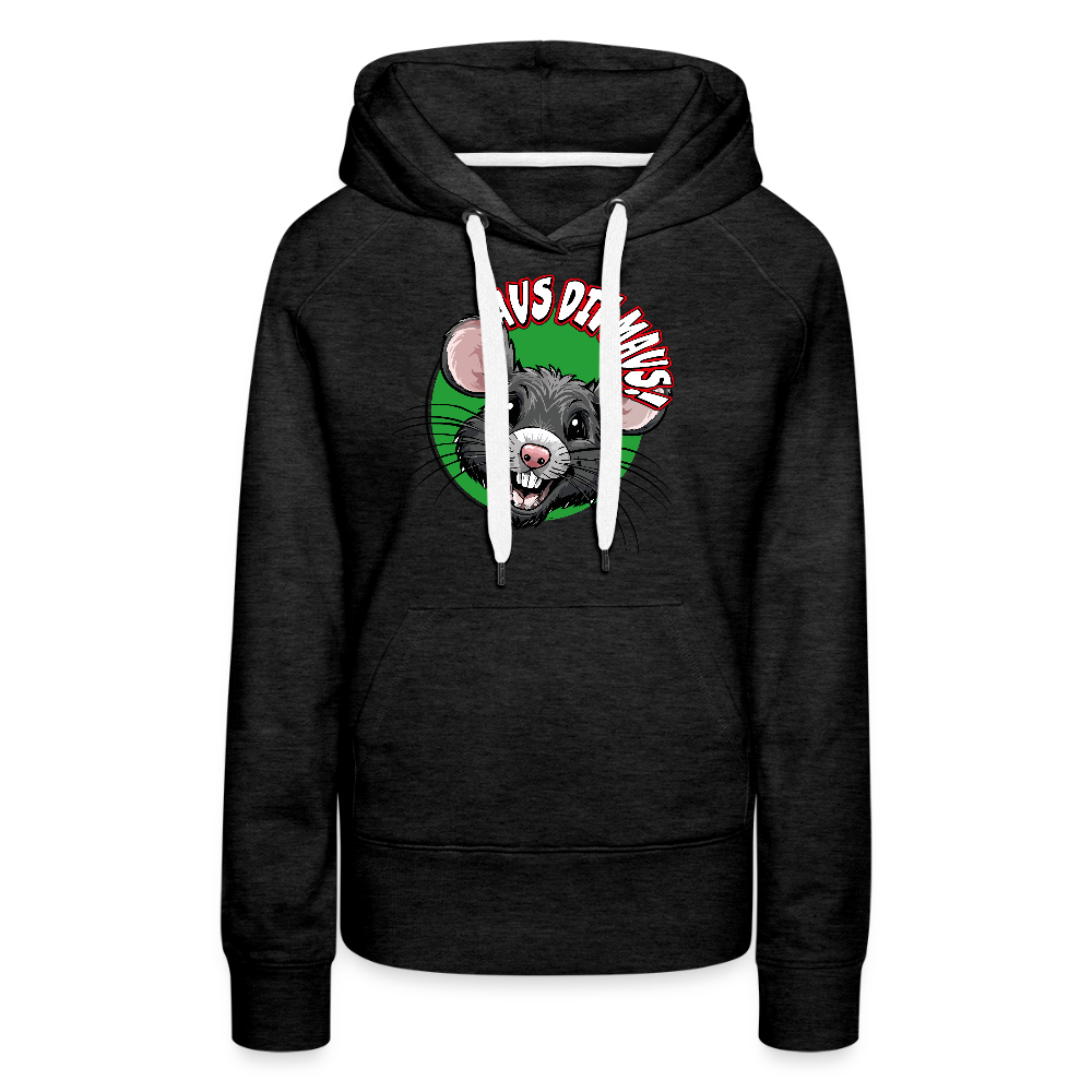 Frauen Premium Hoodie mit AUS DIE MAUS PRINT - Anthrazit