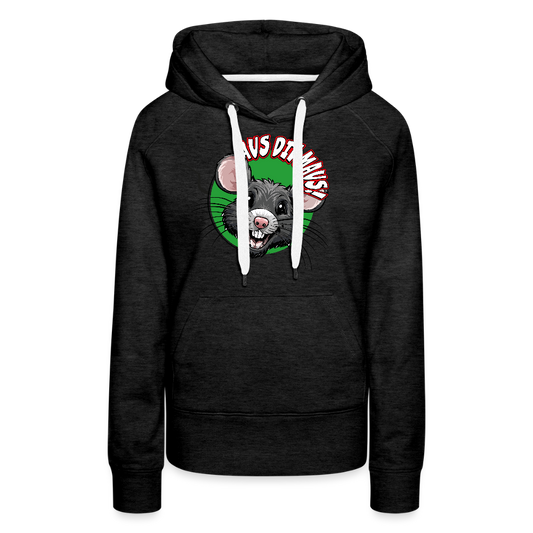 Frauen Premium Hoodie mit AUS DIE MAUS PRINT - Anthrazit