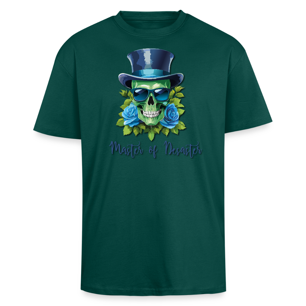 Heavy Oversize T-Shirt mit MASTER OF DESASTER SKULL PRINT - hunter Green