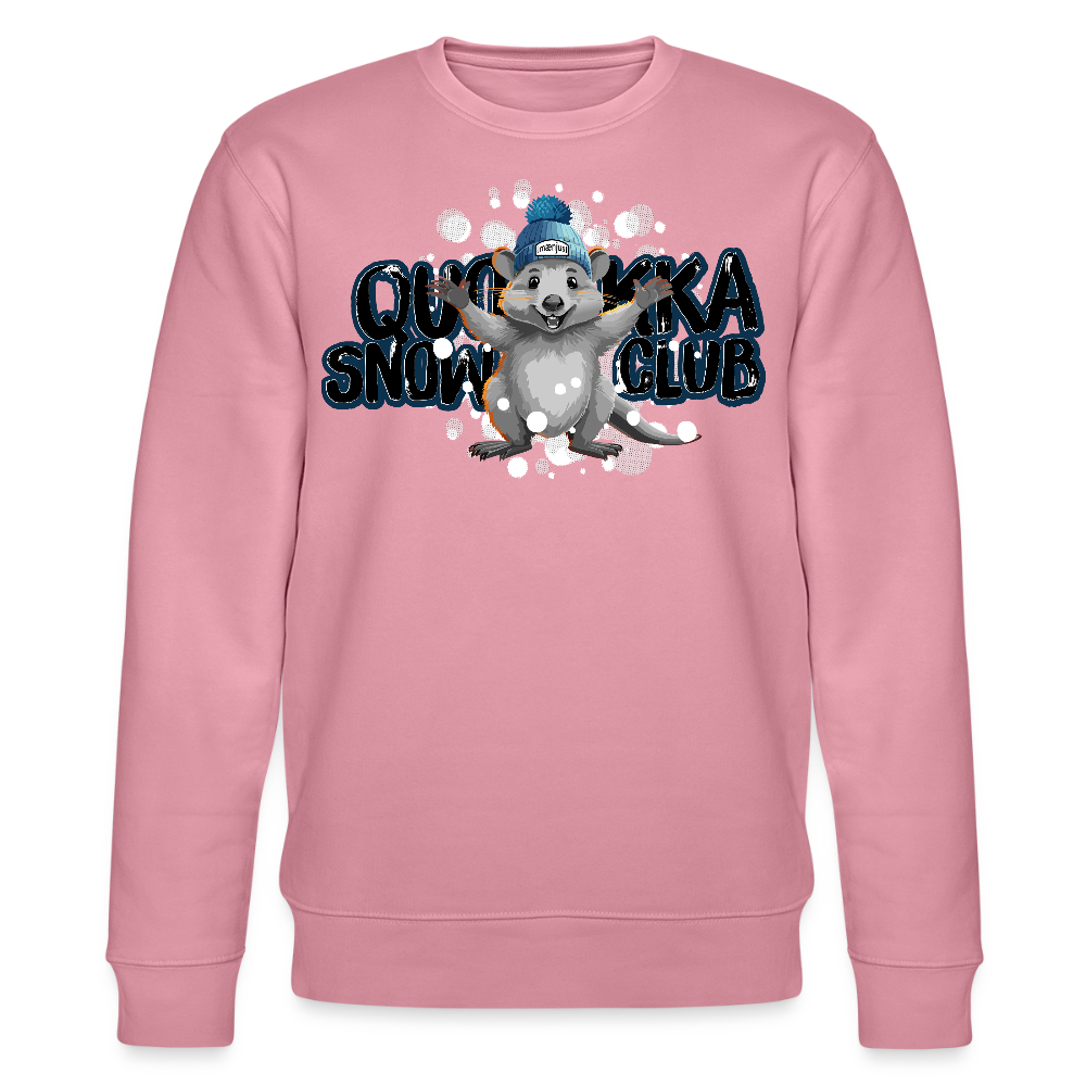 Unisex Bio-Sweatshirt mit QUOKKA SNOWCLUB PRINT - Lila Traum
