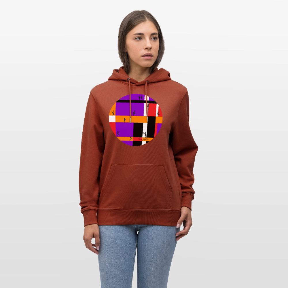 Unisex Bio-Hoodie mit TUSCHEMÄNNCHEN PRINT - Terrakotta