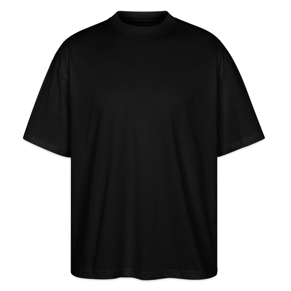 Oversized Unisex T-Shirt mit STEELPUNK PRINT Rückseite - Schwarz