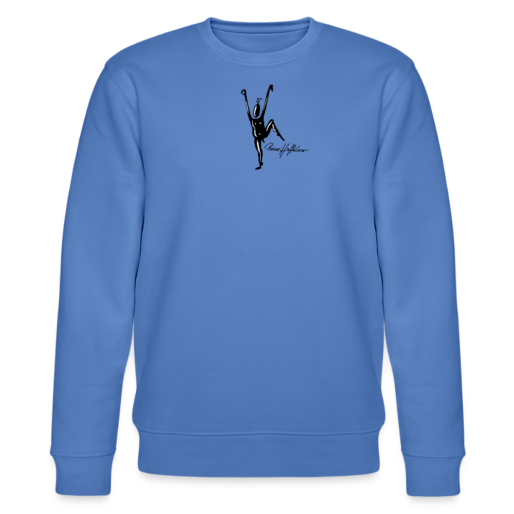 Unisex Bio-Sweatshirt mit TUSCHEMÄNNCHEN PRINT - Blau