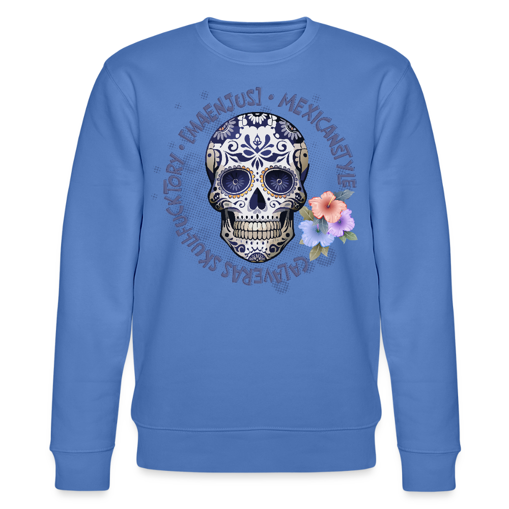 Unisex Bio-Sweatshirt mit MAENJUS MEXICANSTYLE PRINT - Blau