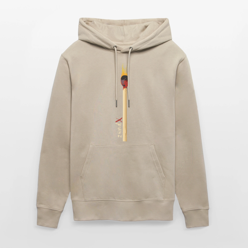 Unisex Hoodie mit zündX PRINT - Beige