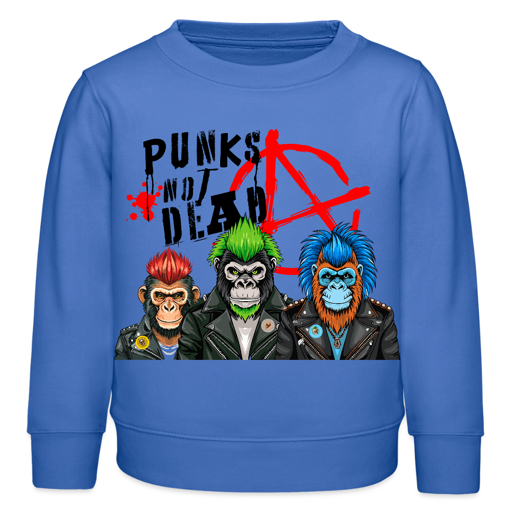 MNJS KIDS Mini Changer Bio Sweatshirt mit PUNKS NOT DEAD PRINT - carolina Blue