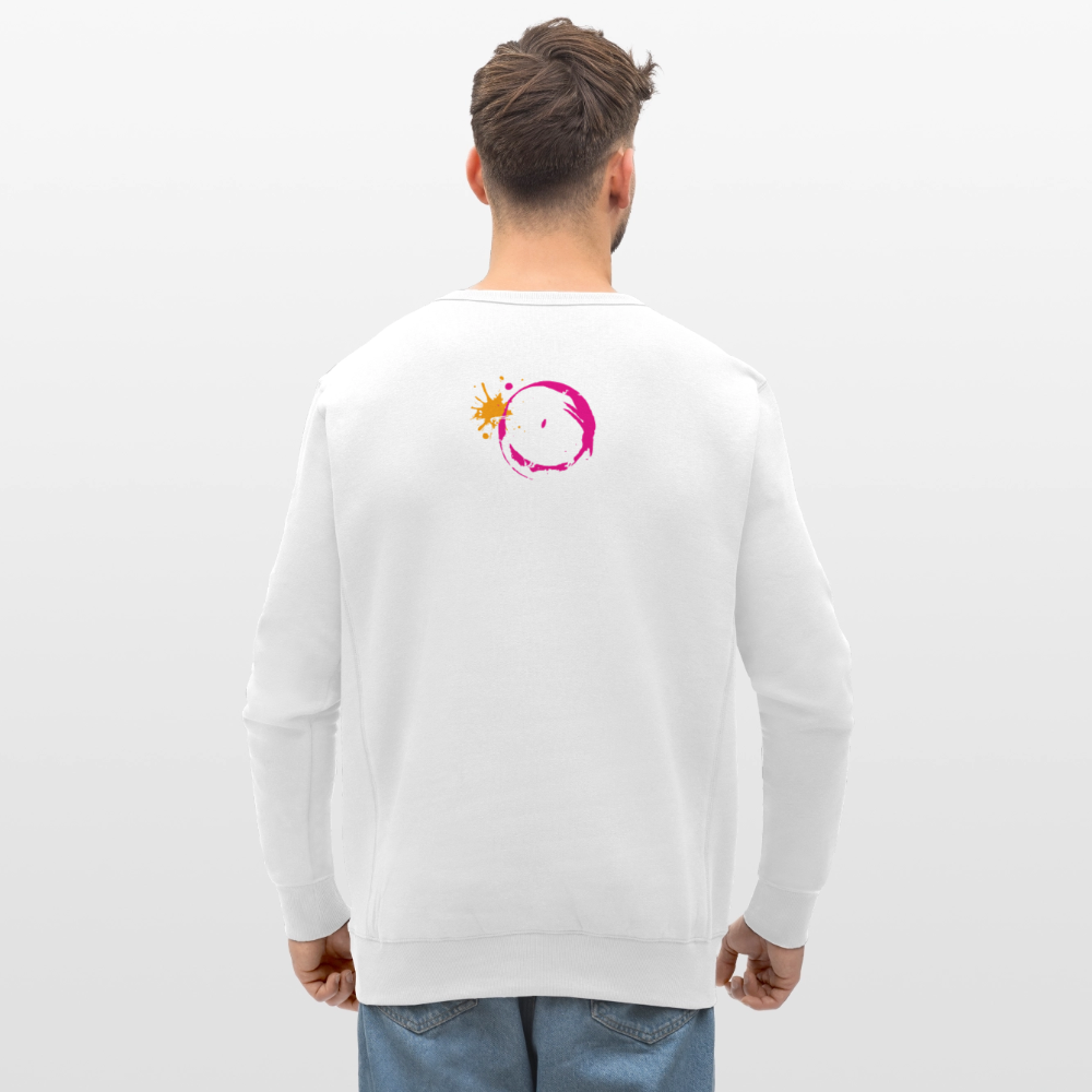 Unisex Bio-Sweatshirt mit ES ESKALIERT EH PRINT - Weiß