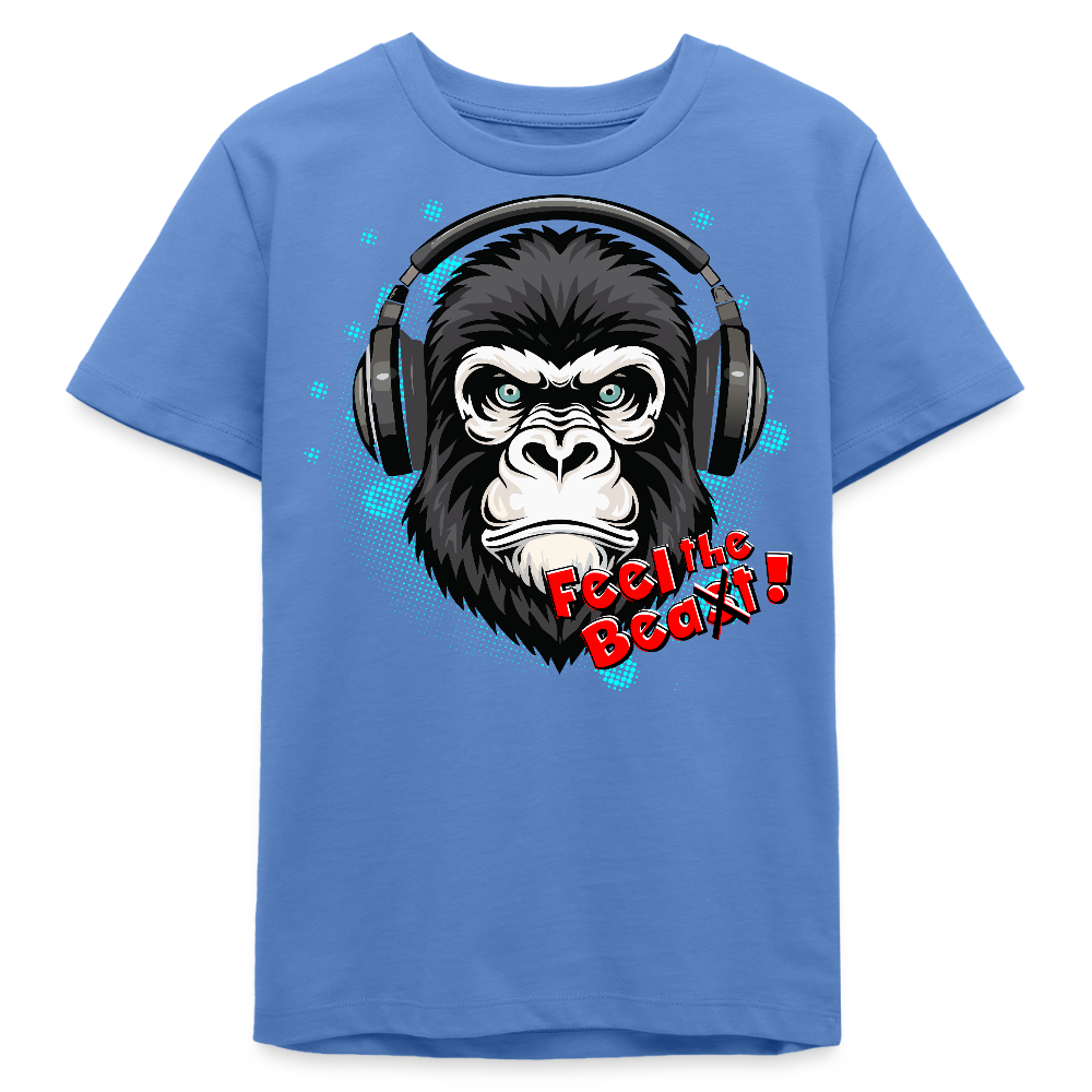 MNJS TEENS Bio T-Shirt mit FEEL THE BEA(S)T PRINT - Blau