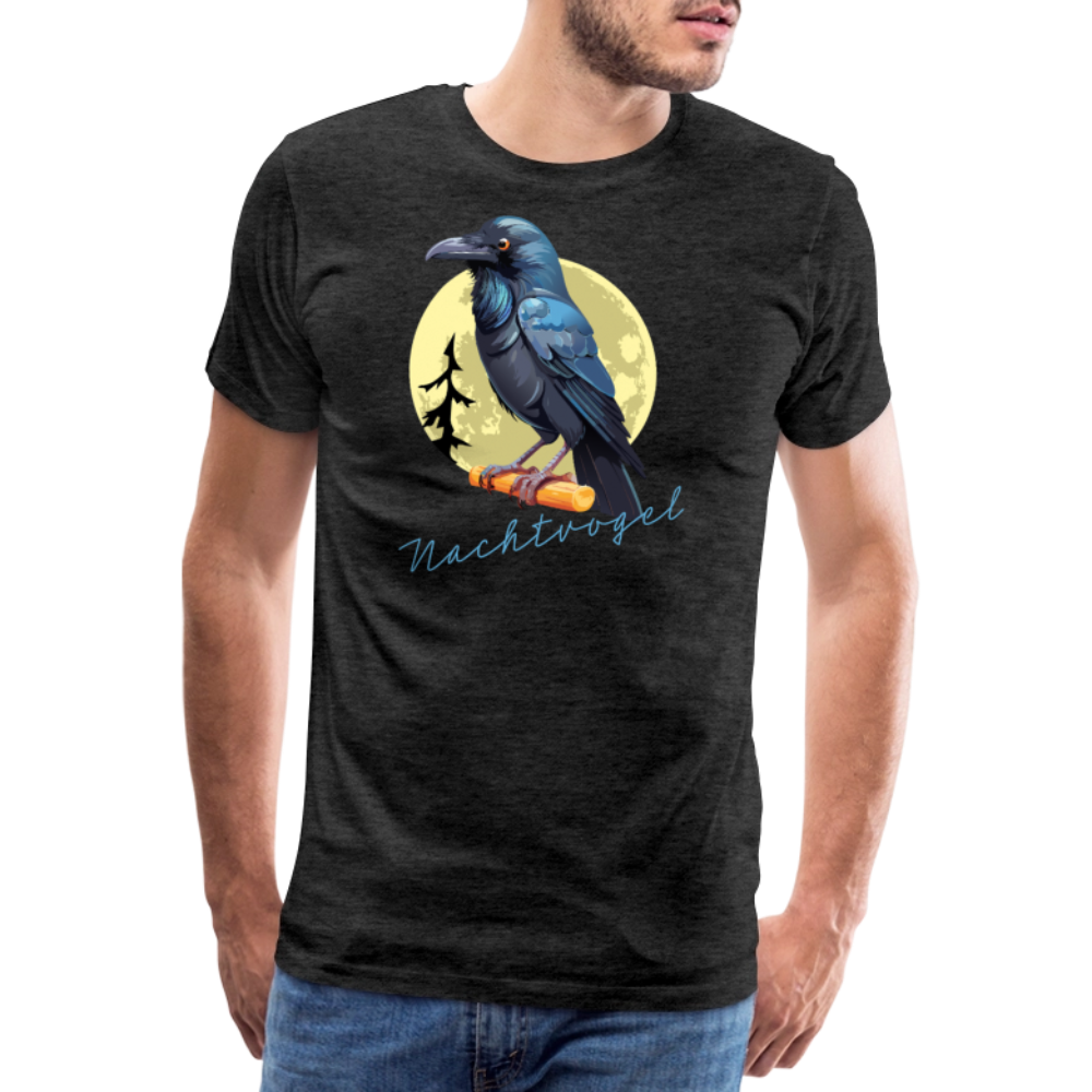 Männer Premium T-Shirt mit NACHTVOGEL PRINT - Anthrazit