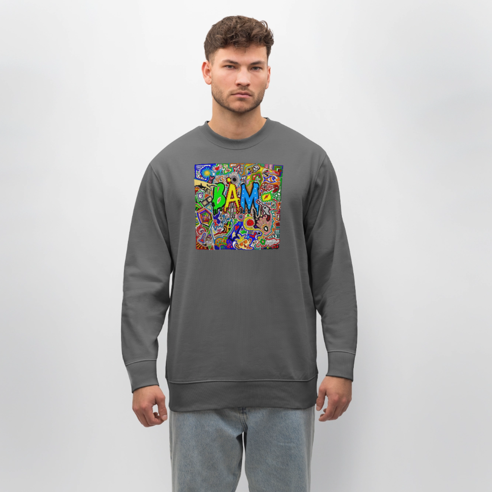 Unisex Bio-Sweatshirt mit BÄM PRINT - Anthrazit