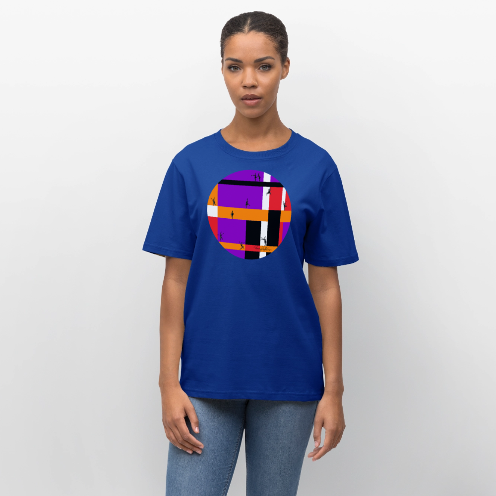 Relaxed Fit Unisex Bio-T-Shirt mit DYNAMIC FIELDS PRINT - Dunkelblau