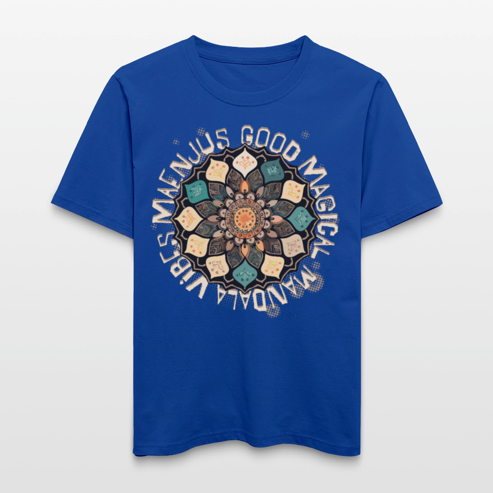 Unisex Bio-T-Shirt mit MANDALA VIBES PRINT - Dunkelblau