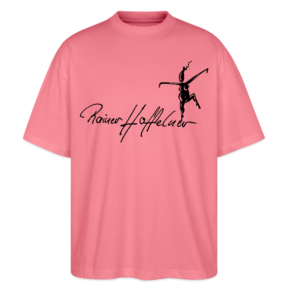 Oversized Unisex T-Shirt mit TUSCHEWEIBCHEN PRINT - Pink