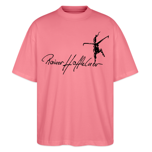 Oversized Unisex T-Shirt mit TUSCHEWEIBCHEN PRINT - Pink